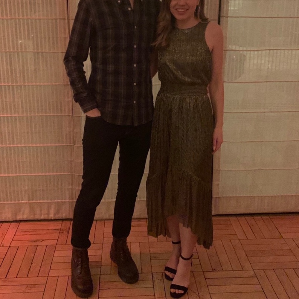 Metallic High-Low Dress - Picture 2 of 5